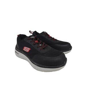 Skechers Women's Steel Toe Steel Plate Athletic Work Shoes 99997000 Black Red 9M